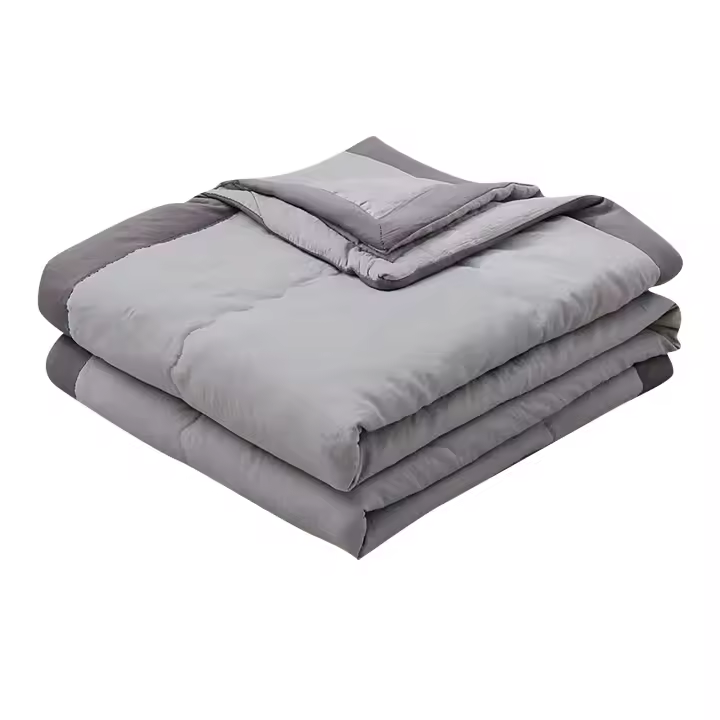 Edredón De Cama King Size De Color Sólido Aireado Y Transpirable Para Dormitorio Estudiantil Relleno De Algodón Material Poliéster/Celulosa Técnica De Tejido Jacquard Estilo Clásico Duradero Y Elegante - 1