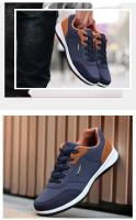 Zapatos De Hombre Impermeables Para Primavera Y Otoño Tenis De Cuero Deportivos Antideslizantes Suela De Goma Para Caminar Y Deporte - details 11