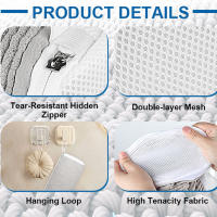 Bolsa De Limpieza Para Zapatos Con Cierre De Cremallera Lateral De Velours De Chiloé Bolsa De Lavandería Para Zapatillas De Fibra Fluffy Portátil - details 1