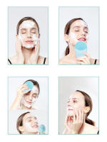 Limpieza Facial Eléctrica Con Masajeador De Silicona Herramienta De Cuidado De Piel Máquina De Belleza Vibration Limpieza De Poros Con Batería Propia - details 3