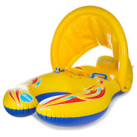 Anillo Inflable De Natación Para Niños Y Bebés Seguridad En La Piscina Asiento Flotador Para Juegos De Agua Chico Y Niña Entrenador De Verano Color Amarillo - details 3