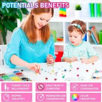 Kit De Abalorios De Arcilla Polimérica 3600PCS 6MM Colores Arcoíris Planos Para Hacer Pulseras Y Collares Bohemios Accesorios De Letras DIY - details 4