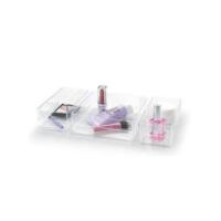 Plastic Forte. Set de 4 bandejas Organizadoras Transparentes Multiusos. Organización escritorio. Organizadores de maquillaje. - details 2