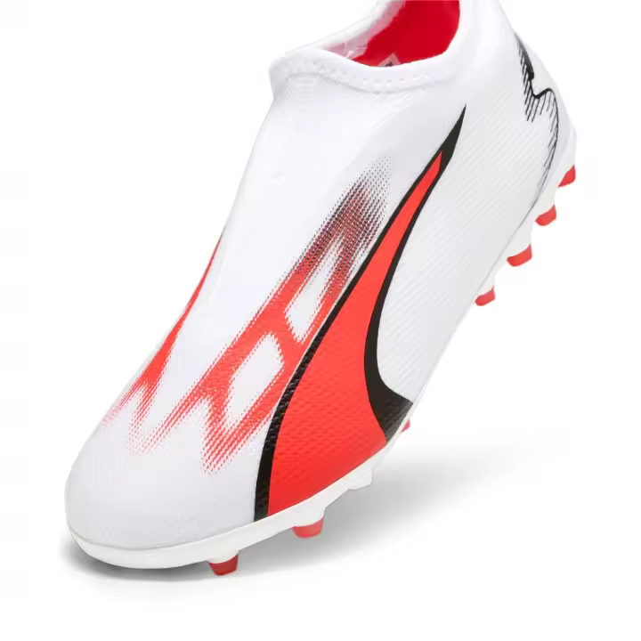 Puma Botas Futbol Junior ULTRA MATCH Blanca Rosa - 1