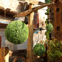 Bola De Grama Artificial De 13cm/18/23/28/36cm Para Decoración De Jardín Exterior Planta Simulada De Plástico Para Propiedades - details 4