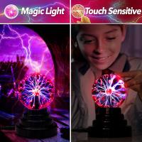 Bola de plasma mágica 3 "vidrio sensible al tacto rayo esfera sensible globo luz USB diversión científica BOLA MÁGICA Luz de cristal - details 0