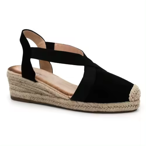 Alpargatas mujer KISS KISS 2403 con cuña 5.5cm y elástico en tres colores - 1