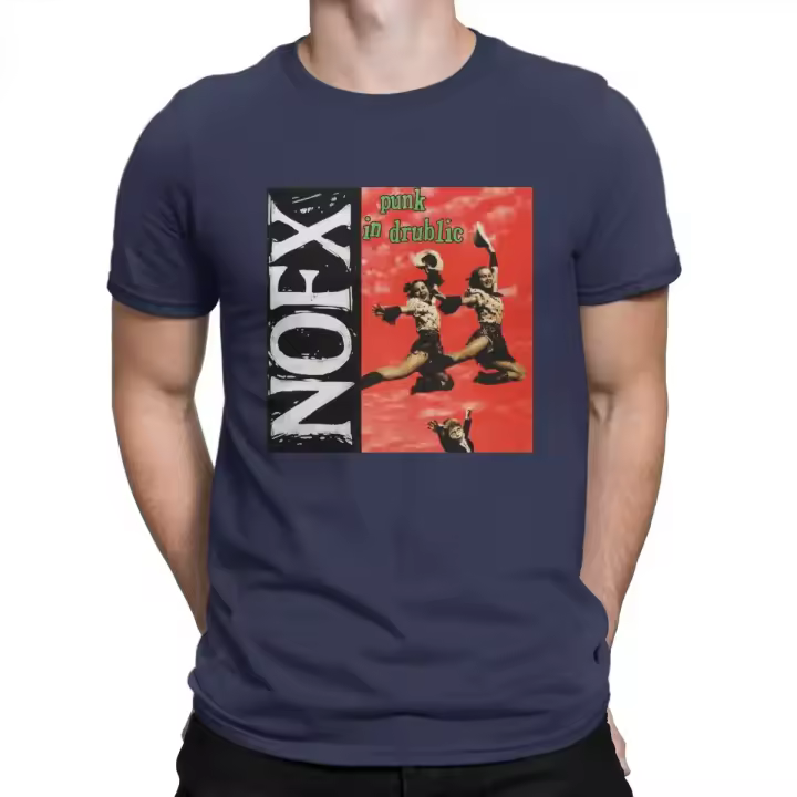 Camiseta De Algodón Para Hombre NOFX Divertida Con Estampado Musical Manga Corta Estilo Casual Para El Verano - 1