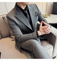 Traje De Boda Para Hombre 2025 Diseño Elegante Y Moderno De Terciopelo De Alta Calidad Doble Filo Con Chaleco Y Pantalones - details 15