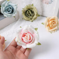 5/10Pcs Rosas Artificiales 7CM Flores Falsas Para Decoración De Hogar Bodas Fiesta Decoración De Jardín Corona De Novia Regalo Decorativo - details 1