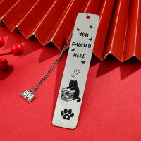 Marcador De Libro De Acero Inoxidable Para Perros Y Gatos Corgi Y Gato Diseño Geométrico Para Hombres Y Mujeres Material Metálico - details 3