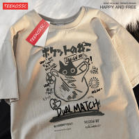 Camiseta De Gato Harajuku Japonés Divertida Y Bonita Para Hombre Talla Grande Camiseta De Moda Hip Hop Transpirable De Verano Con Estampado De Gato Creativo - details 16