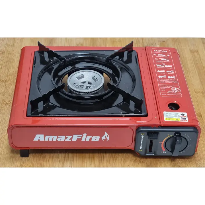 AMAZFIRE 2,0 Camping Gas Doble Uso Portátil con Conector para Botella de Gas - 1