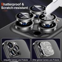 Protector De Lente De Cámara Para iPhone 15 pro Max 3PCS Con Anillo De Metal Y Cubierta Para Lente Trasera Compatible Con iPhone 15pro - details 5