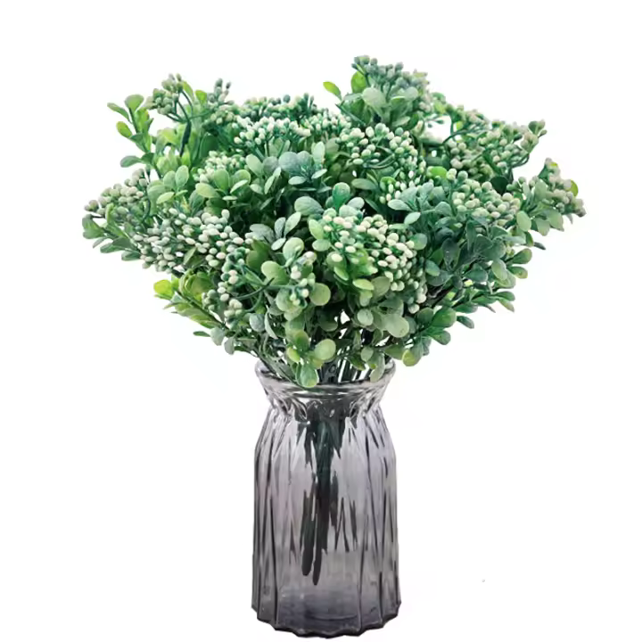 Decoración De Mesa Artificial De Berros Y Algas Para Bodas Y Navidad Planta Falsa De Hoja Verde Para Exteriores Y Ambientes Domésticos - 1