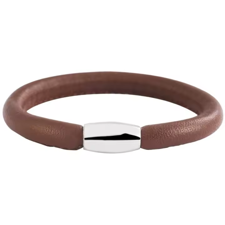 Akzent® Pulsera Redonda de Couro Genuíno Cham Cham 18cm - 1
