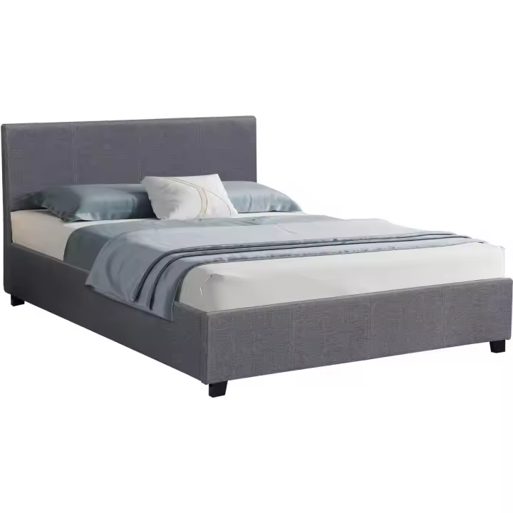 Habitat y Jardin - Cama en PVC "Carla"- 140 x 190 cm - Gris - 1