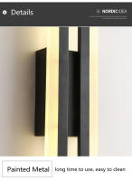 Lámpara De Pared LED Para Dormitorio Estilo Moderno Acero Cuádruple Con Sombrilla De Acrílico Iluminación Interior Para Sala De Estar Pasillo - details 12