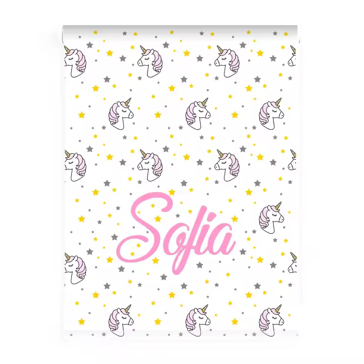 Estores Iroa - Estor infantil niña  Unicorn Dreams Estor Infantil Enrollable Personalizado – Diseño de Unicornios y Estrellas, Hecho a Mano en España, Tejido Translúcido, Instalación Fácil y Protección Solar - 1