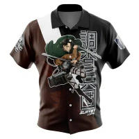 Camisa Hawaii Botones Hisoka V2 Phantom Troupe Hunter X Hunter Para Hombres Ropa Casual Japonesa Verano Adecuado Para Padres E Hijos - details 6