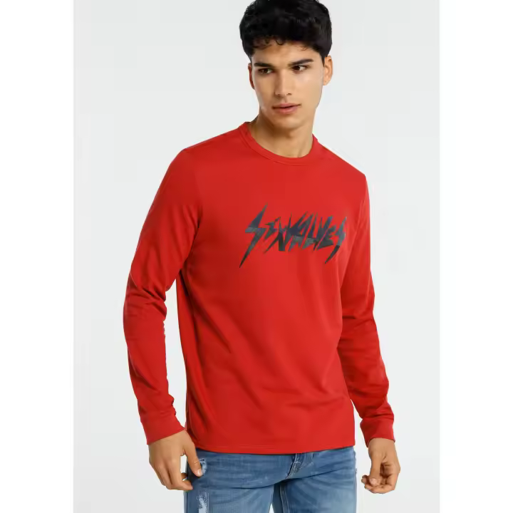 SIX VALVES - Camiseta Jaquard Grafica Brand  - Camiseta Manga Larga - 1