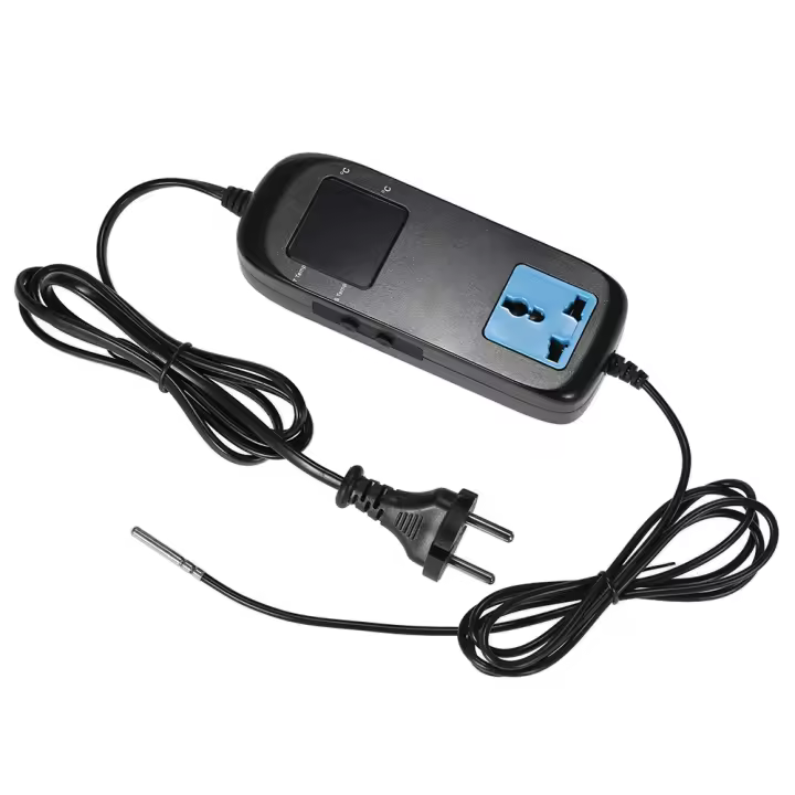 Controlador De Temperatura Electrónico LED Con Termocoplante Y Enchufe AC 90V～250V Para Cría De Animales Y Plantas - 1