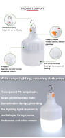 Bulbo LED Portátil Recargable Por USB Lámpara Móvil Super Brillante Para Camping Noche Emergencia Con Gancho Para Saco De Dormir Y Mercado - details 10