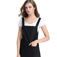 Ajustable Delantal De Cocina Con Bolsillos Para Hombres Y Mujeres Delantal De Chef Con Cuello Halter Negro Sencillo Herramienta De Cocina - details 7