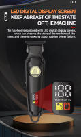 Cortacabello Recargable Kemei KM-2371 KM-2024 Para Barbero Cabello Liso Lavable Afeitadora Eléctrica Para Hombres Corte Rápido Indicación De Carga Material De Hoja - details 4