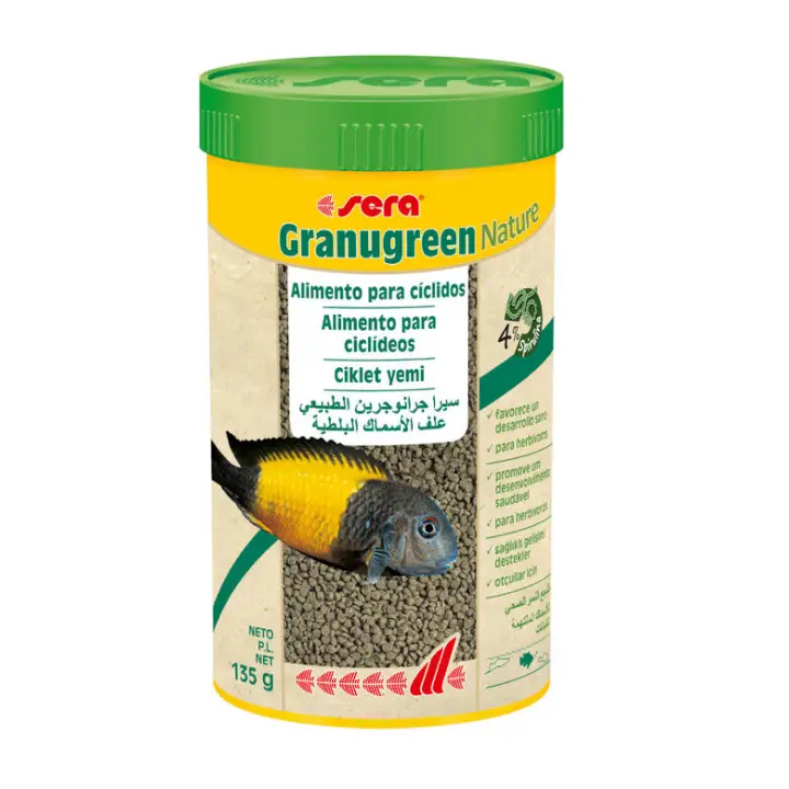 Sera Granugreen Nature 250 Ml - Alimento para Cíclidos Pequeños - 1