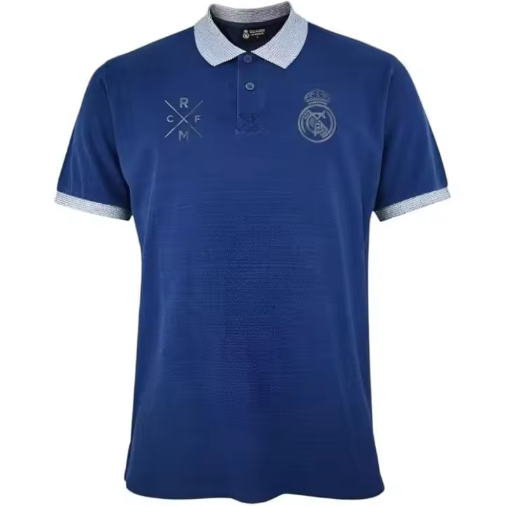 Polo Oficial Real Madrid Azul Marino con Detalles en Blanco - 1