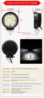 Farol De Trabajo Impermeable 4 Pulgadas Con 9 Bolas De LED Para Pala Elevadora Luz De Escenario Modificada Antivibración 12-60V - details 10