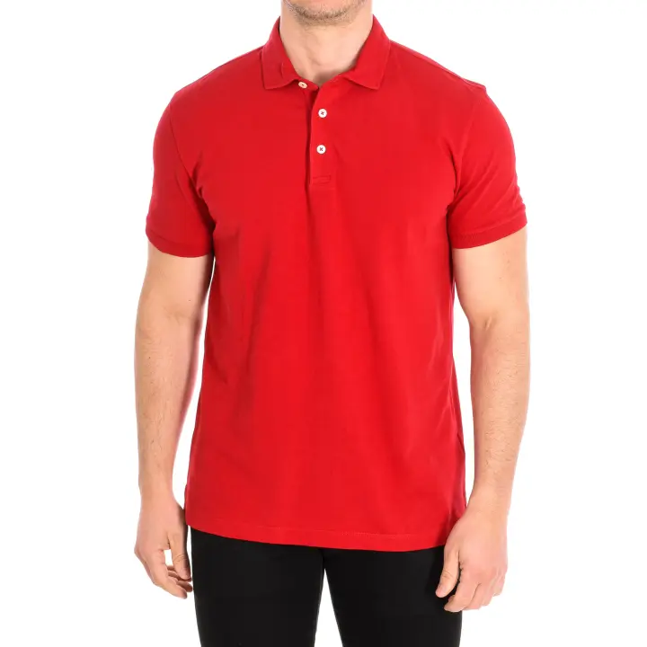 Café Coton-Polo manga corta y cuello de solapa RED para Hombre - 1