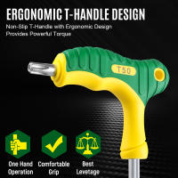 Juego De Llaves Allen T-Handle Metrás 10 Piezas Con Mango Largo Y Estuche De Almacenamiento Conveniente Herramienta Doble Fin De Acero Cr-V - details 2