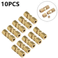 10Pcs Conector De Tubo De Freno De Latón Para Línea De Freno Sin Flaring Juntas Rectas De Compresión 4.75mm 3/16" Kits De Reducción Rojos - details 0