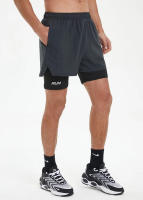Shorts De Entrenamiento Para Hombre 2 En 1 Con Bolsillos Sudadera Secado Rápido Transpirable Para Correr Maratón Y Fitness - details 22