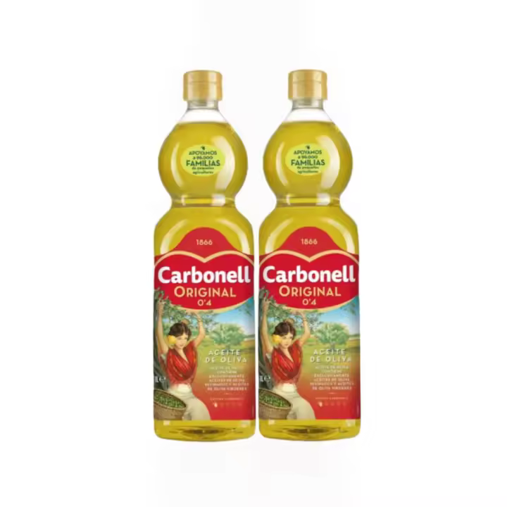 Aceite de Oliva Suave Carbonell 0,4º - Pack de 2 botellas de 1 L - 1