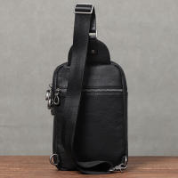 Bolsa De Pecho Para Hombre De Cuero Genuino Alta Calidad Bolso Cruzado De Moda Bolsa De Hombro Mensajera De Cuero Verdadero - details 3