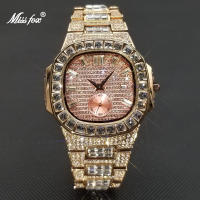 Reloj De Pulsera De Cuarzo Para Hombre MISSFOX Clásico Lujo Con Diamantes Full En Plata Acero Inoxidable Resistente Al Agua Y Shock - details 15