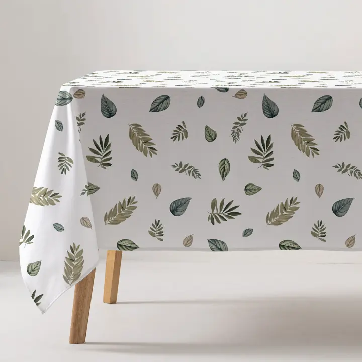 GAMUSI - Mantel antimanchas impermeable Salerina algodón tacto tela caída natural rectangular/cuadrado - 1