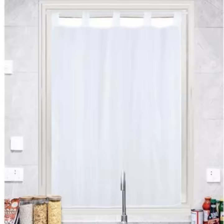 Cortinas De Cocina De Hilo De IngenieríA,Una Pieza, Blanca - 100x220cm 2025 Nuevo Caliente - 1