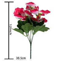 Ramo De Flores Artificiales De Coquelicot 26cm Decoración Para Hogar Y Jardín Bouquet Falso De Plástico Para Bodas Y Fiestas - details 6