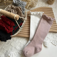 Calcetines Altos Para Bebés Niñas Otoño Invierno Con Encaje Y Volante Algodón Princesa Navidad Para 0-5 Años Talla True Fit - details 14