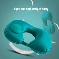 Almohada De Viaje Inflable En Forma De U Soporte Cervical Portátil Para Descanso Comfortable Almohada De Cola De Caballo Para Cervical - details 3
