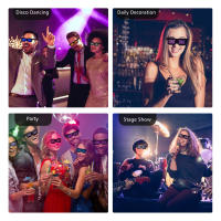 Gafas LED Personalizables BT Con Luz Colorida Para Fiesta Rave Music Festival Halloween Gafas De Luz DIY Mensaje Glow Toy - details 10