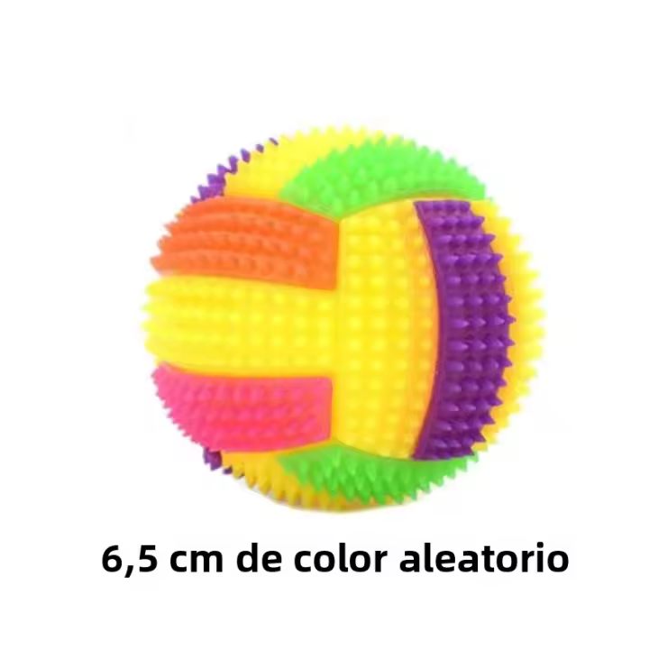 Bola De Activación Luminosa Para Perros Y Gatos Bola De Masticar Con Silbato Bola Deportiva Elástica Para Niños Juguetes De Mascotas Multicolor Aproximadamente 6.5-7.5cm - 1