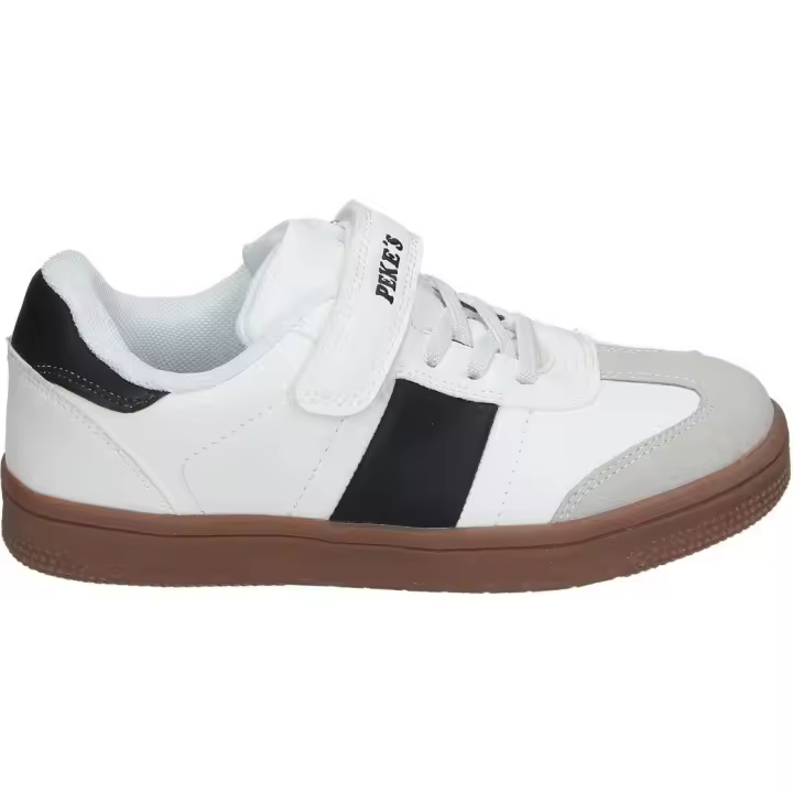 BUBBLE  Zapatilla Bubble para Niña – Deportivas Infantiles en Color Blanco con Detalles en Negro y Gris – Zapatillas Tendencia de Alta Calidad –Zapatillas con Cierre de Velcro y Cordones – Fácil de Poner y Quitar – Modelo 6010 - 1
