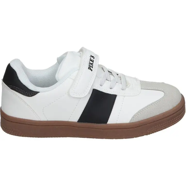 BUBBLE  Zapatilla Bubble para Niña – Deportivas Infantiles en Color Blanco con Detalles en Negro y Gris – Zapatillas Tendencia de Alta Calidad –Zapatillas con Cierre de Velcro y Cordones – Fácil de Poner y Quitar – Modelo 6010 - 1