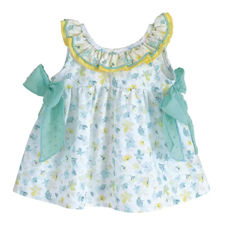 Vestido estampado bebé niña Kara-21290-Calamaro Baby - 1