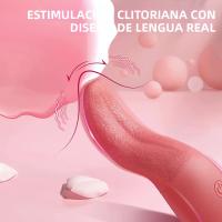 Vibrador Realista Con Lengua Para Estimulación De G-Spot Y Clítoris Juguetes Sexuales Para Adultos USB Control Remoto Silicone - details 6